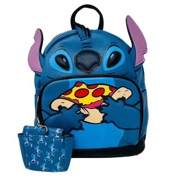 NEW! Bioworld Lilo & Stitch Mini Backpack Blue Bag Wallet - Picture 1 of 9